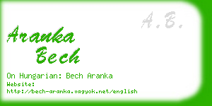 aranka bech business card